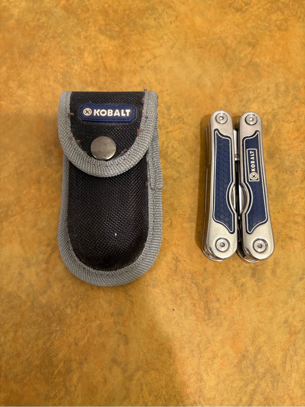 Kobalt Stainless Steel Multi-Tool Pliers w/ Blue Grip & Belt Pouch